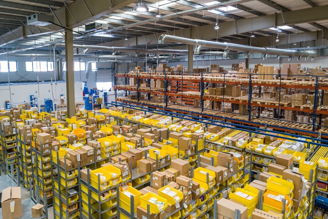 A parts warehouse with organized inventory