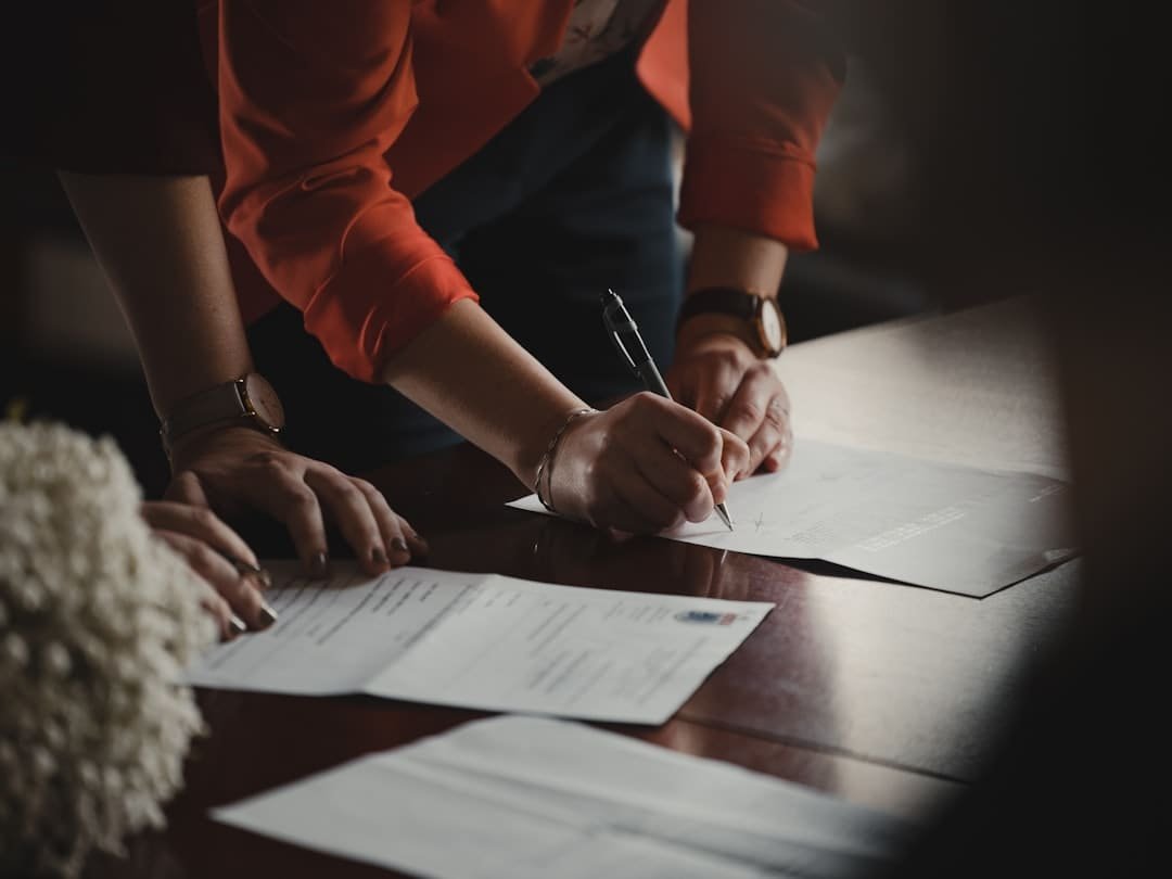 Customer signing a parts warranty document