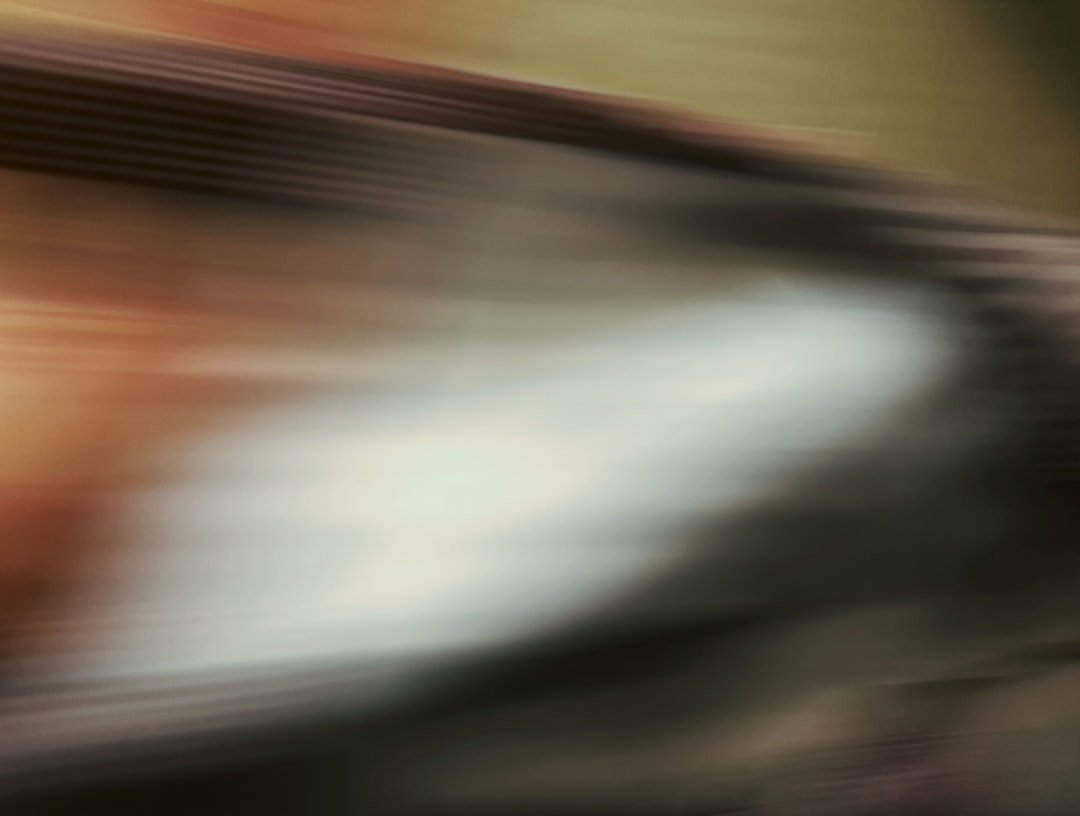 A car cornering in motion blur