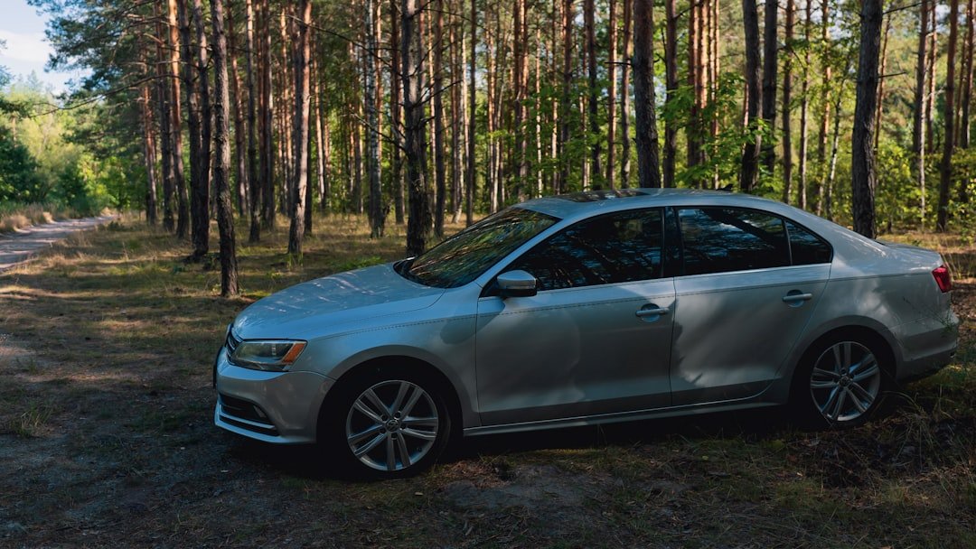 A sedan parked outdoors