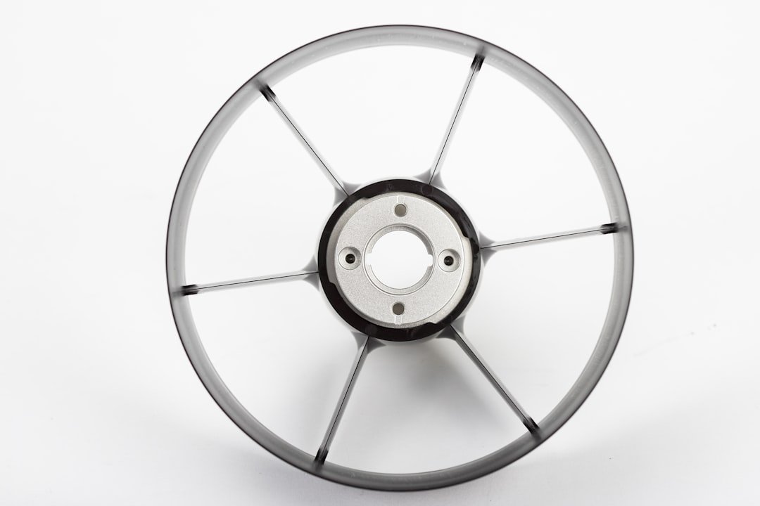 A plain car wheel rim