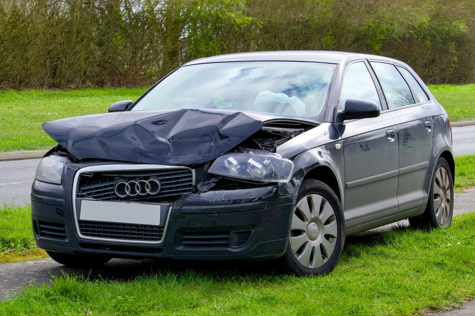 A vehicle with collision damage