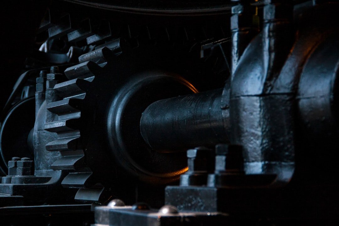 Close-up of transmission gear components