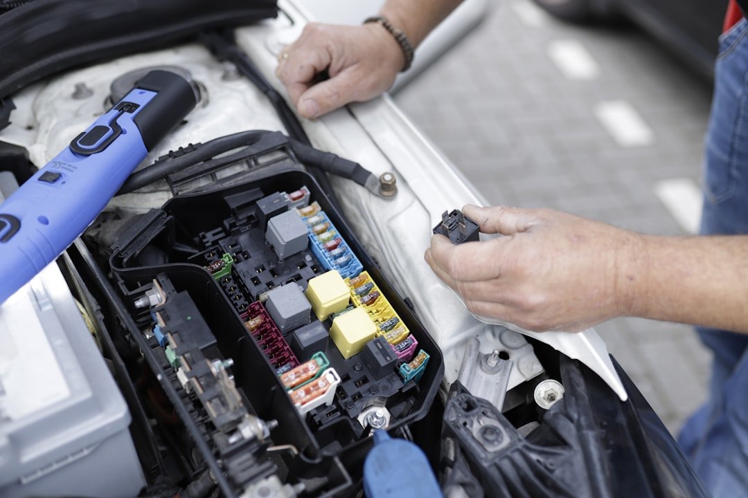 Inspecting a vehicle electrical fuse and relay panel