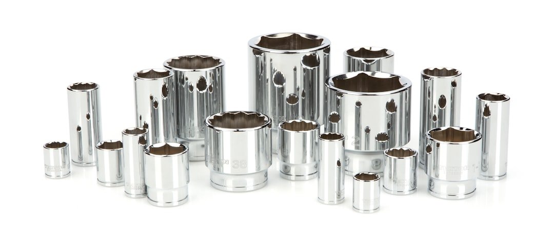 A set of chrome sockets