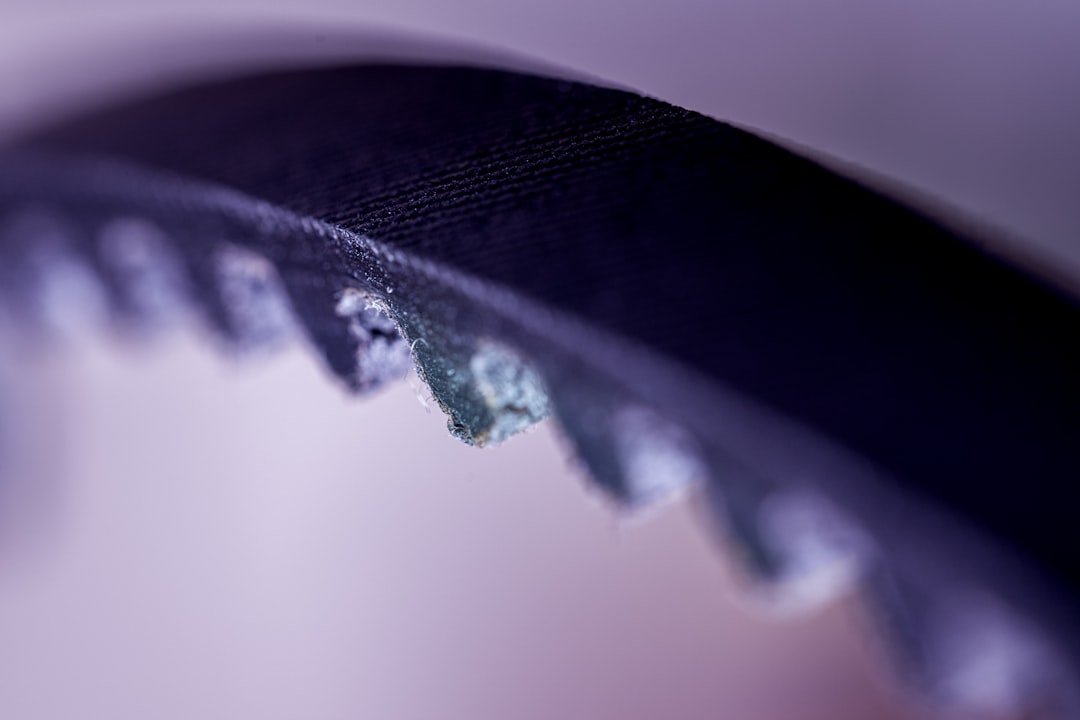 A timing belt part closeup