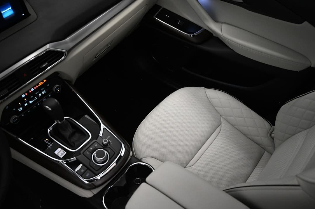 Used car interior seats and dashboard components