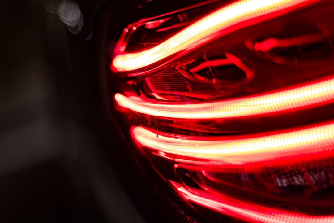 Close-up of a used car taillight assembly