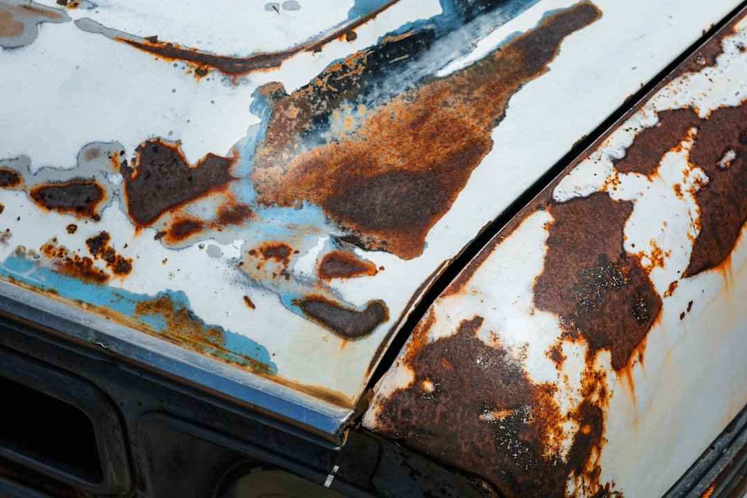 Corrosion on a vehicle body panel, a warning sign to inspect closely
